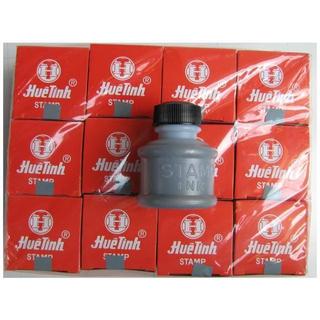 Mực BẠC/ĐEN đóng lên vải Huê Tinh 555 chai nhựa màu bạc