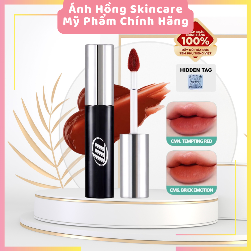 [NEW BY AI] Son Kem Lì, Mịn Mượt Nhẹ Môi, Bền Màu Merzy Cyber Mellow Tint 4g