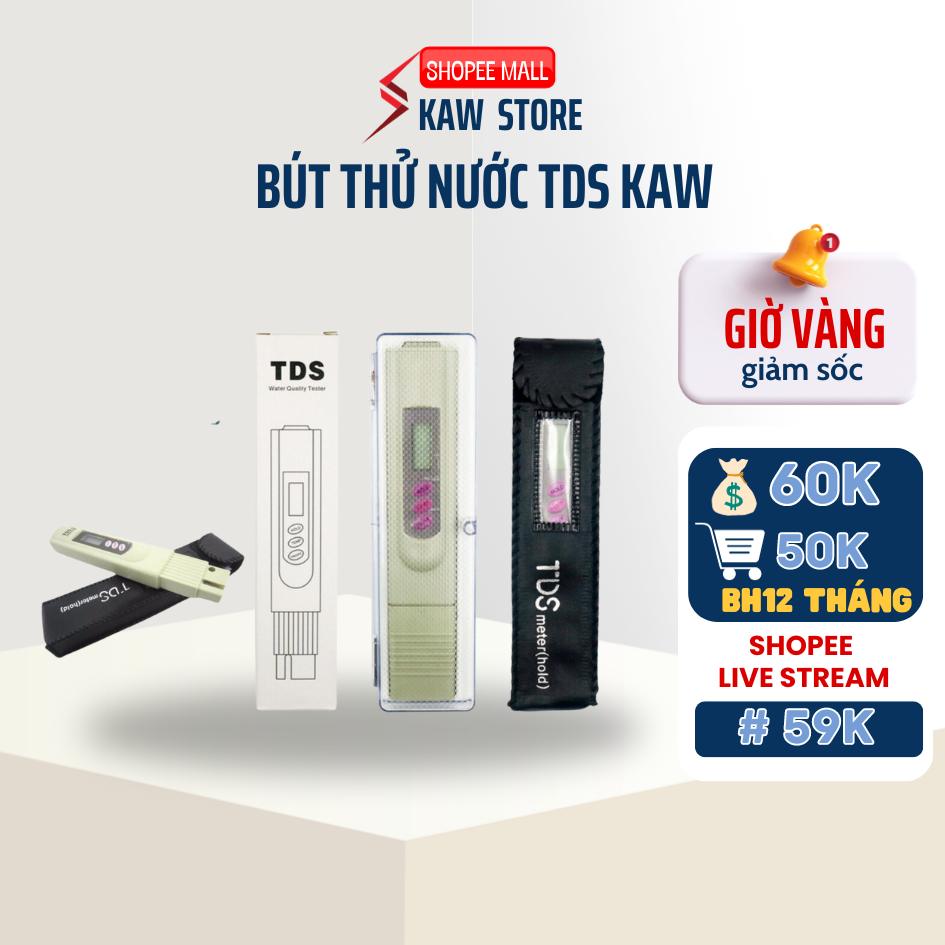 Máy Đo Kiểm Chất Lượng Nước TDS-3 Độ Tinh Khiết Của Nước Thiết Kế Nhỏ Gọn Dễ Sử Dụng, Độ Chính Xác Cao - Chất Lượng