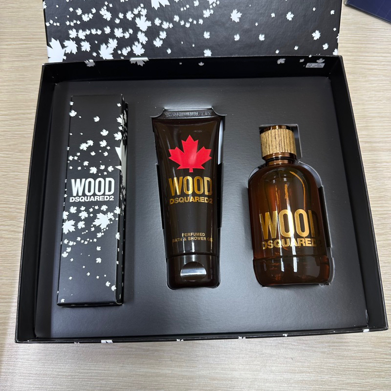Bộ Set Nước Hoa nam Dsquared2 Wood Pour Homme EDT (gồm 3 món như hình)