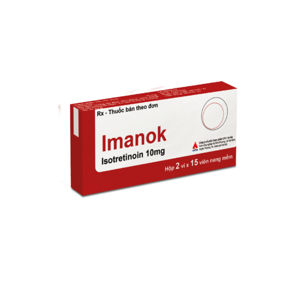 Viên uống giảm mụn Imanok 10mg, hộp 30 viên