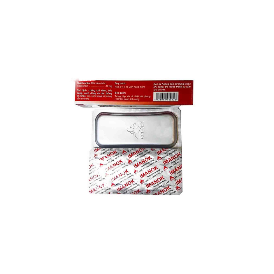 Viên uống giảm mụn Imanok 10mg, hộp 30 viên