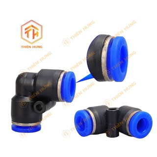 Cong 2 đầu nối ống pu - pv 4 ~ pv16 | cút cong nối ống pu - pe - pa
