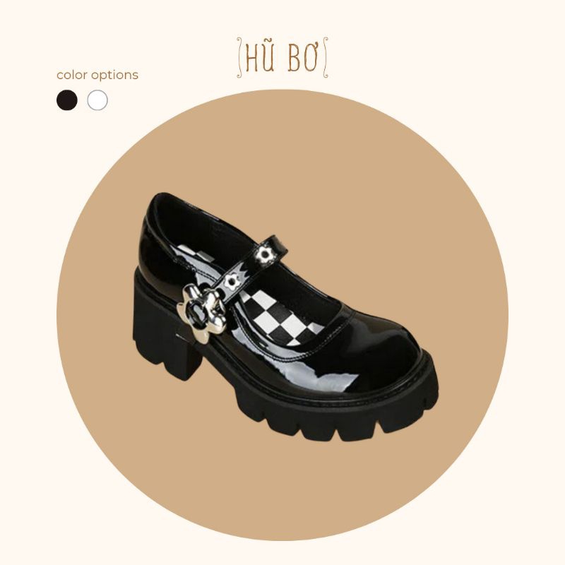 Flora Platform Maryjane - giày da bò nữ