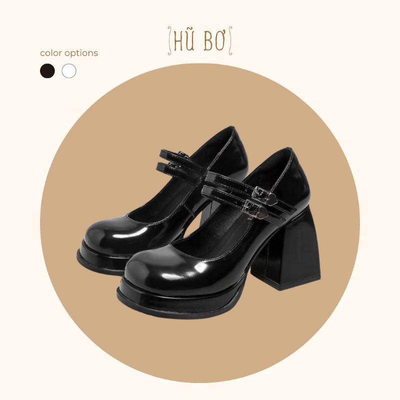 Buckled Maryjane - giày cao gót nữ (genuine leather)