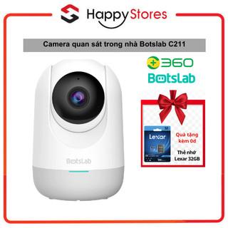 Camera wifi trong nhà Botslab C211 - độ phân giải 2K -  đàm thoại 2 chiều - quay quét 360 độ - Hàng Chính Hãng