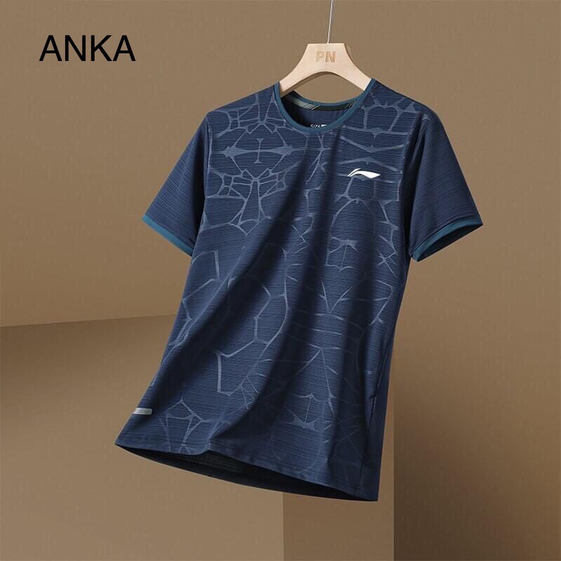 Áo thun lạnh nam, áo thể thao cổ tròn cộc tay co giãn thông hơi thoáng mát ANKA