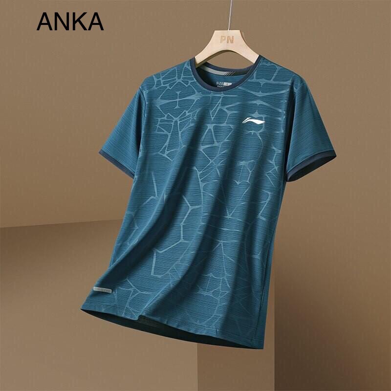 Áo thun lạnh nam, áo thể thao cổ tròn cộc tay co giãn thông hơi thoáng mát ANKA