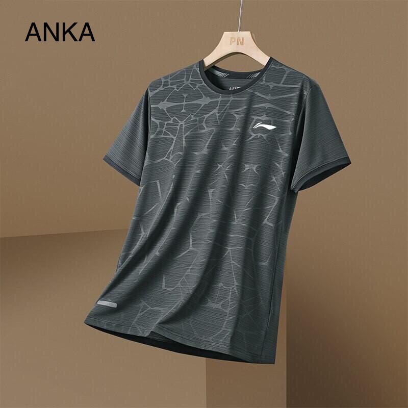 Áo thun lạnh nam, áo thể thao cổ tròn cộc tay co giãn thông hơi thoáng mát ANKA