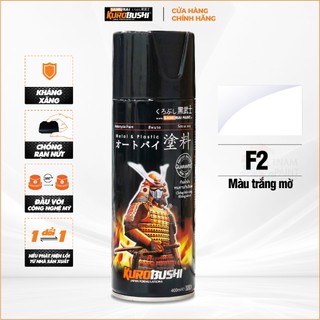 Sơn xịt samurai kurobushi - màu trắng mờ f2 chuyên dùng cho xe máy