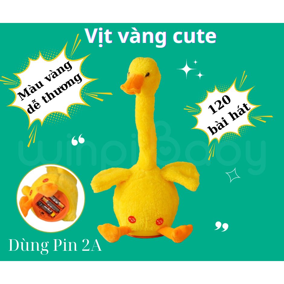 Đồ Chơi Vịt Linh Linh Nhại Tiếng Và Biết Hát 120 bài Cho Bé Yêu Vui Chơi