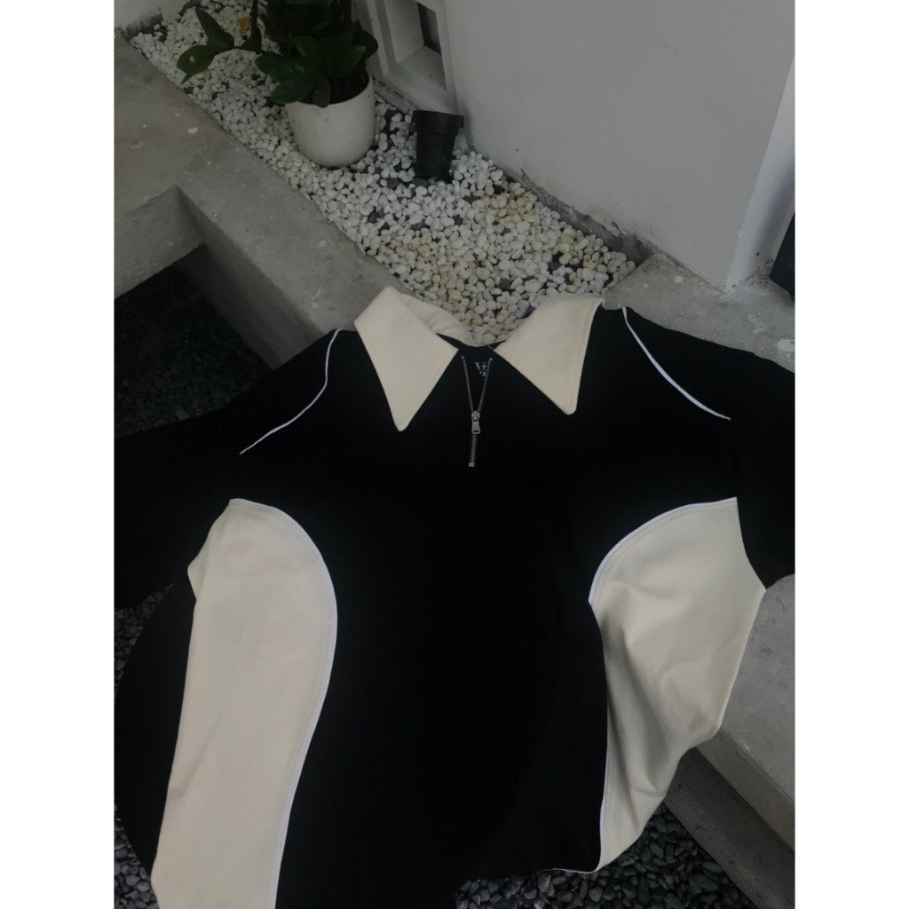 Áo Polo VERDANA Blockcore Local Brand Khóa Kéo Zip Unisex