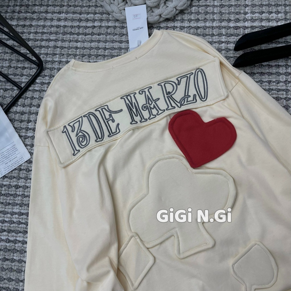 Áo 13 De Marzo hình gấu tim đỏ freesize, Áo UNISEX chất nỉ dài tay hàng siêu đẹp siêu hot Mùa Đông