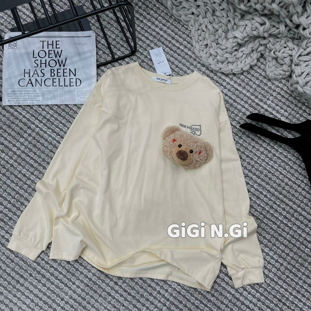 Áo 13 De Marzo hình gấu tim đỏ freesize, Áo UNISEX chất nỉ dài tay hàng siêu đẹp siêu hot Mùa Đông