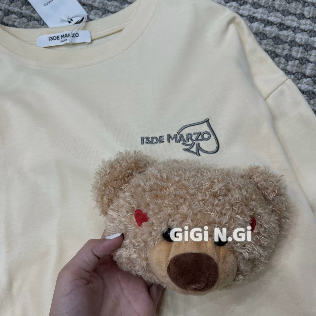 Áo 13 De Marzo hình gấu tim đỏ freesize, Áo UNISEX chất nỉ dài tay hàng siêu đẹp siêu hot Mùa Đông