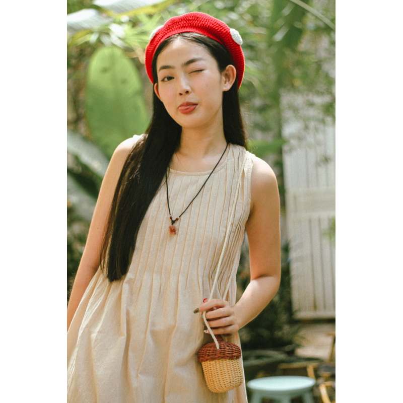 Váy Tay Sát Vintage/ Mori Freesize Chít Dọc Suông Cotton Vui Thu Đông/ Noel Xinh