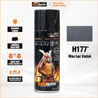 Sơn xịt SAMURAI Kurobushi - MÀU BẠC VOSTOK H177 (400ml) chuyên dùng cho xe máy