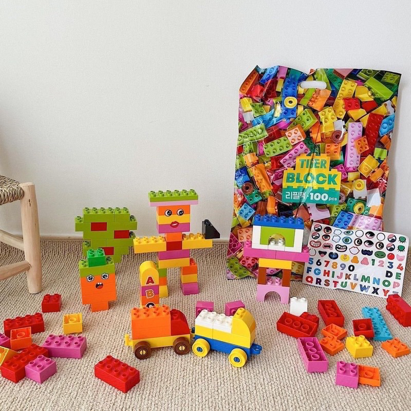 ĐỒ CHƠI XẾP HÌNH LEGO MY LITTLE TIGER HÀN QUỐC 100 CHI TIẾT GIÚP PHÁT TRIỂN TƯ DUY CHO BÉ