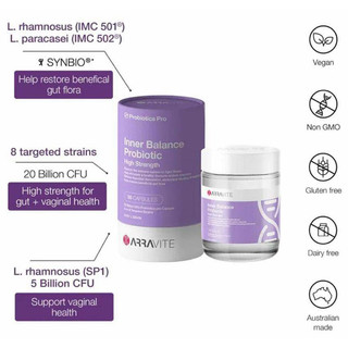 Men vi sinh inner balance probiotic arravite úc - 30 viên