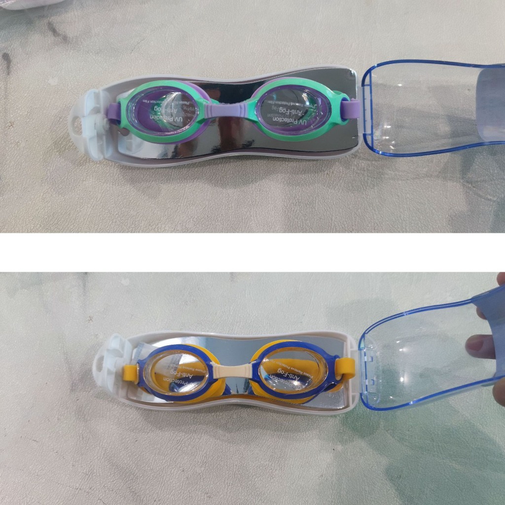 Kính Bơi Trẻ Em Tặng Kèm Đệm Mũi Kính Bơi Cho Bé Chống Sương Chống UV Dây Đeo Êm Ái Cleacco SG1800 Boro Sport