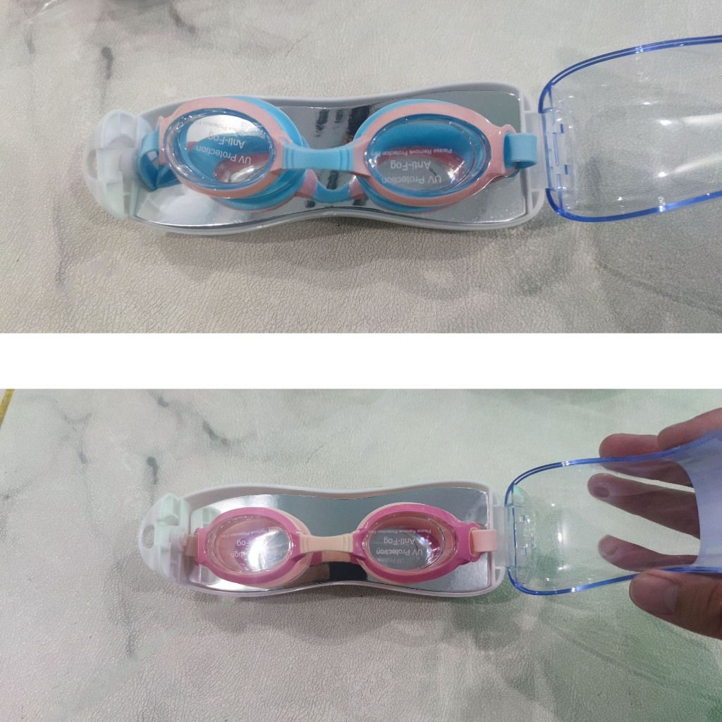 Kính Bơi Trẻ Em Tặng Kèm Đệm Mũi Kính Bơi Cho Bé Chống Sương Chống UV Dây Đeo Êm Ái Cleacco SG1800 Boro Sport