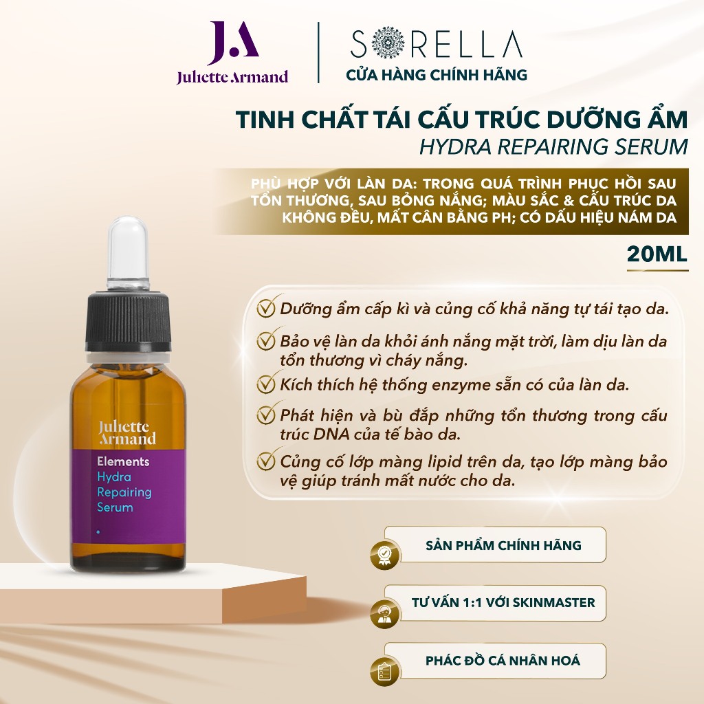 [JULIETTE ARMAND] Tinh chất tái cấu trúc dưỡng ẩm Hydra Repairing Serum