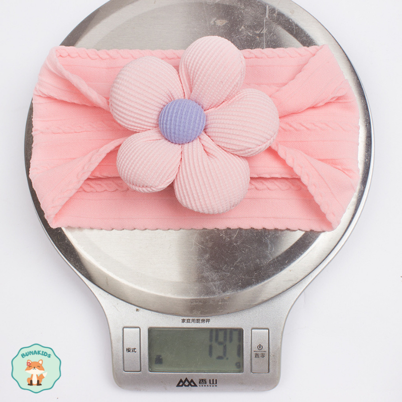 Băng đô bé gái 0-2 tuổi, băng che thóp hình hoa 3D Turban cho bé phong cách Hàn Quốc siêu đáng yêu cho bé Bunakids PK63
