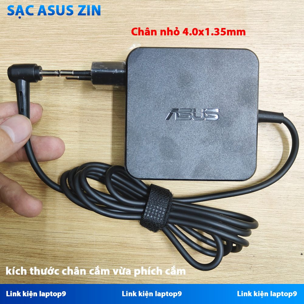 Sạc Laptop Asus Zin Chân Kim Nhỏ 4.0x1.35mm 65w-19v-3.42a Zenbook Vivobook 45w-19v-2.37a Bảo Hành 12 Tháng Mới 100%