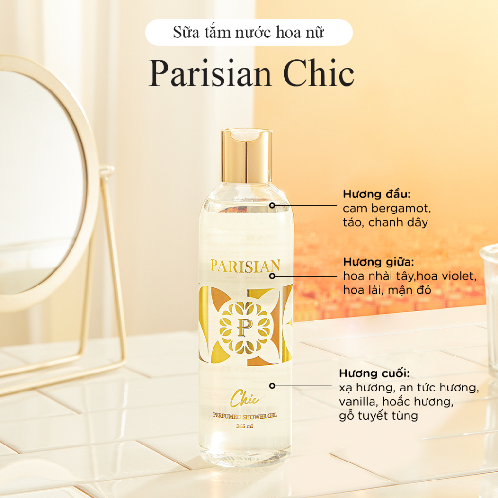 Sữa tắm Nước hoa Nữ Parisian 265ml