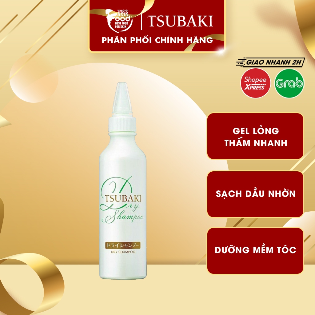 Dầu Gội Khô Dạng Gel Tsubaki Dry Shampoo 180ml