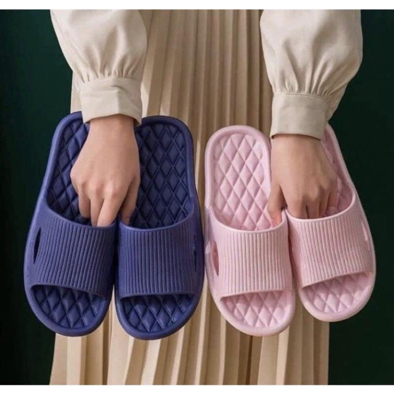 Dép đi trong nhà, văn phòng đế trám chống trơn trượt nhiều màu sắc.