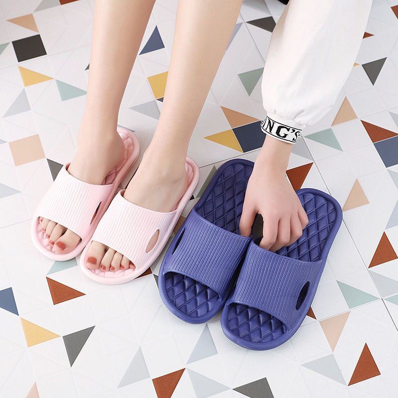 Dép đi trong nhà, văn phòng đế trám chống trơn trượt nhiều màu sắc.