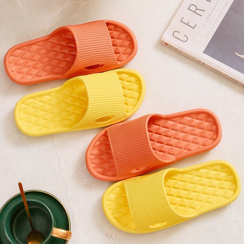 Dép đi trong nhà, văn phòng đế trám chống trơn trượt nhiều màu sắc.