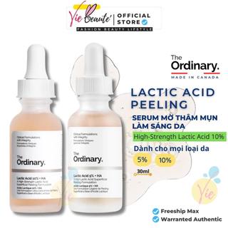 Serum Tẩy Tế Bào Chết Hóa Học The Ordinary Lactic Acid 5% + HA Serum The Ordinary giữ ẩm, tẩy da chết dịu nhẹ 30ml