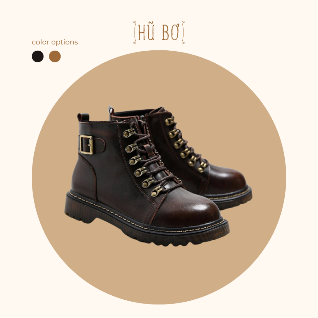 Copper boots - Boots da bò phong cách vintage, retro