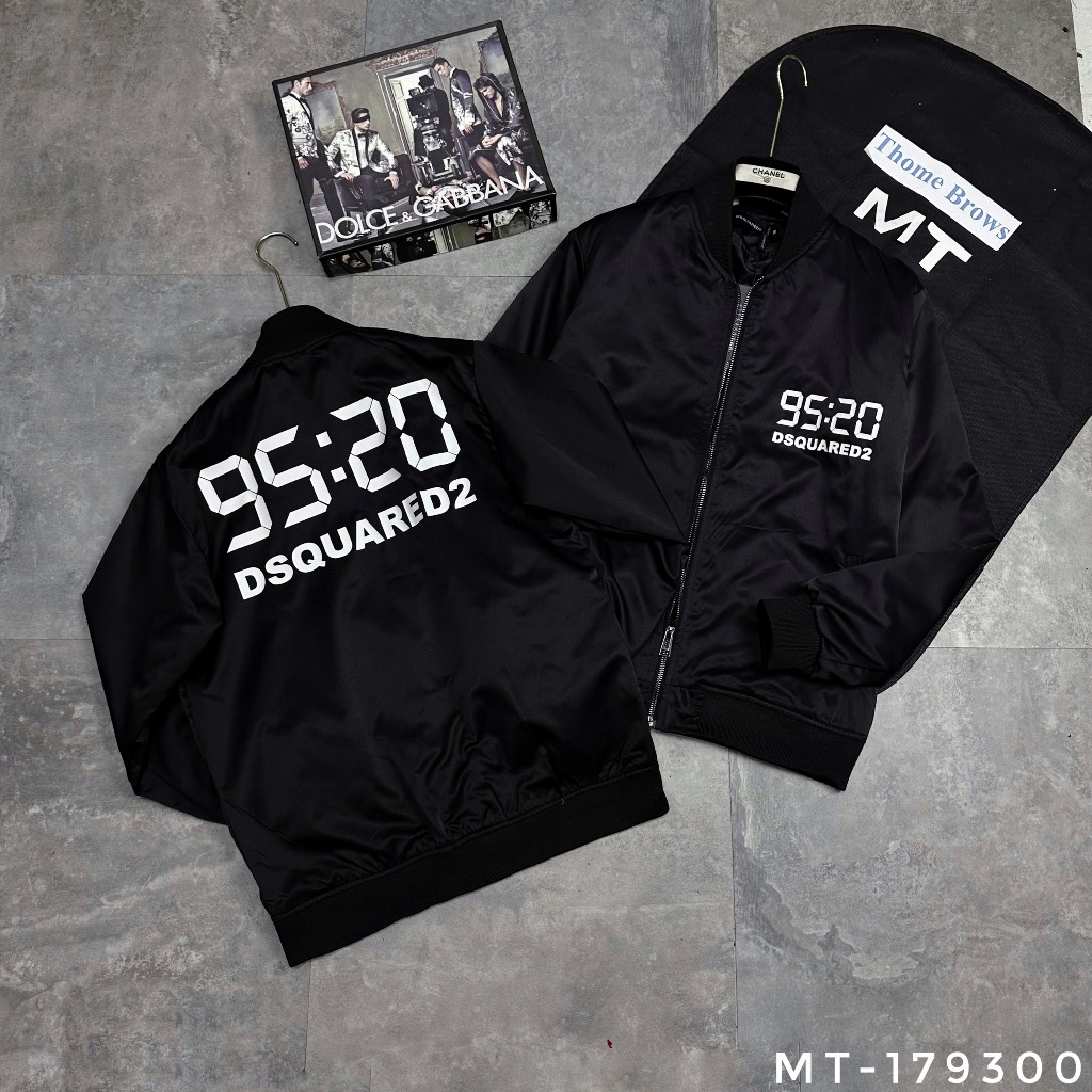 Áo Khoác Bomber DSQ-2 Hoạ Tiết Phối Siêu Chất - Áo Gió Bomber Quảng Châu Cao Cấp Dsq