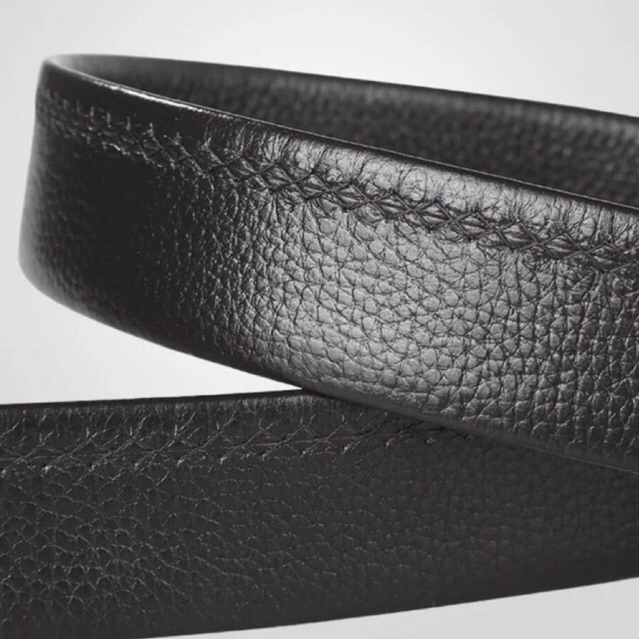 Dây Thắt Lưng Nam Da Bò Nhập Khẩu TM301 Thiết Kế Khóa Tự Động 3.5cm Hai Màu Đen Và Nâu Dây Da Thay Thế Không Mặt Khóa