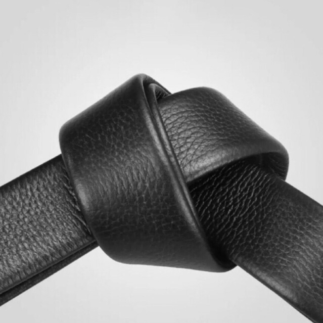 Dây Thắt Lưng Nam Da Bò Nhập Khẩu TM301 Thiết Kế Khóa Tự Động 3.5cm Hai Màu Đen Và Nâu Dây Da Thay Thế Không Mặt Khóa