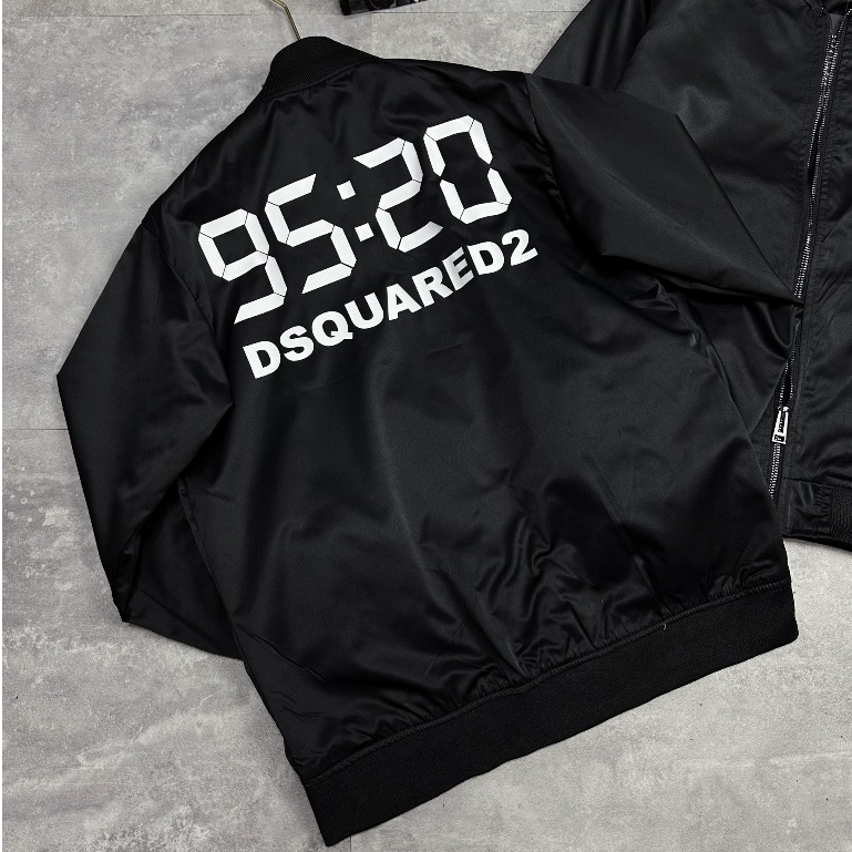 Áo Khoác Bomber DSQ-2 Hoạ Tiết Phối Siêu Chất - Áo Gió Bomber Quảng Châu Cao Cấp Dsq
