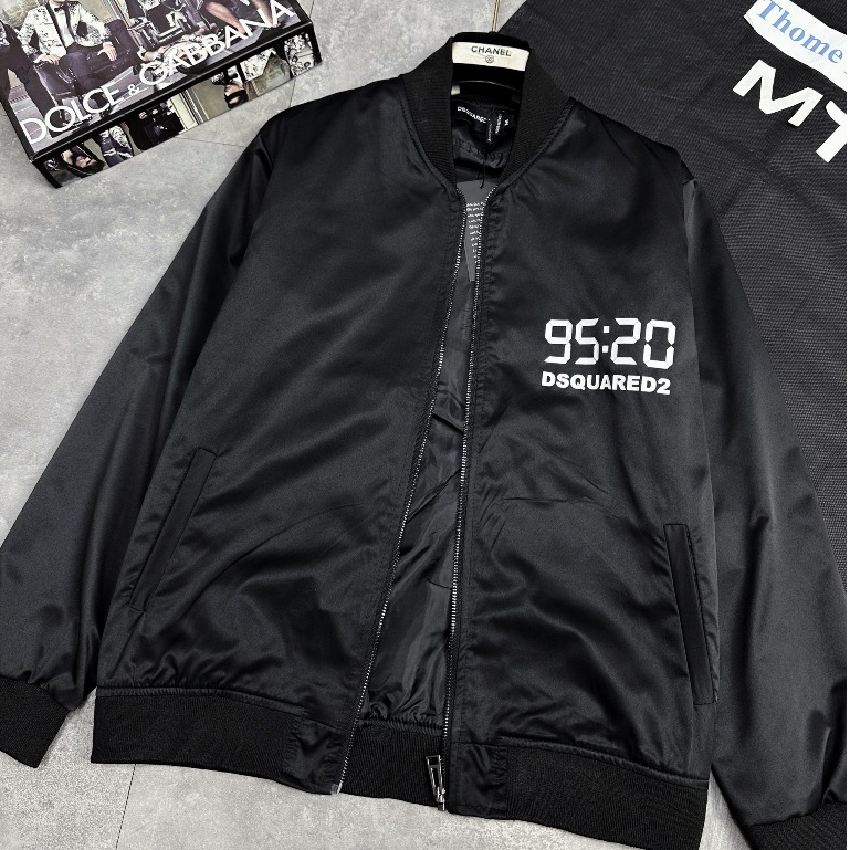 Áo Khoác Bomber DSQ-2 Hoạ Tiết Phối Siêu Chất - Áo Gió Bomber Quảng Châu Cao Cấp Dsq