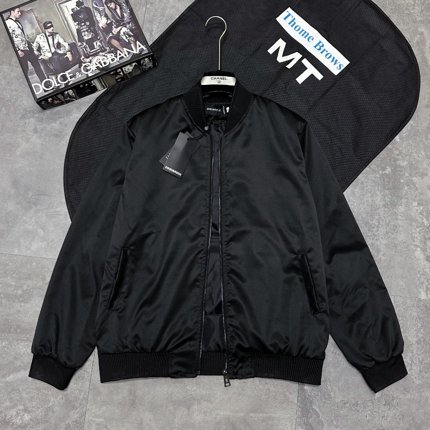 Áo Khoác Bomber DSQ-2 Hoạ Tiết Phối Siêu Chất - Áo Gió Bomber Quảng Châu Cao Cấp Dsq