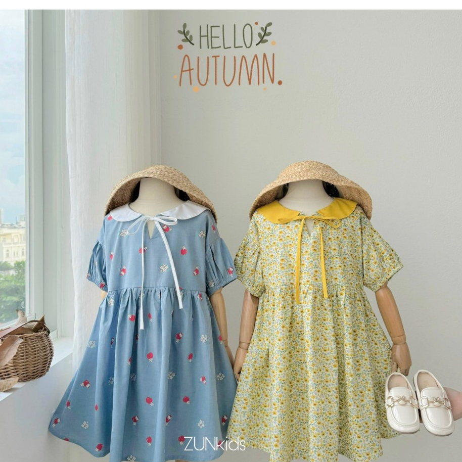 ZUN Kids - VÁY BABYDOLL CỔ SEN