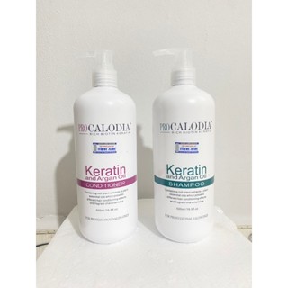 Gội xả Keratin Pro Calodia, Bộ Gội Xả Phục Hồi Tóc Hư Tổn Khô Xơ