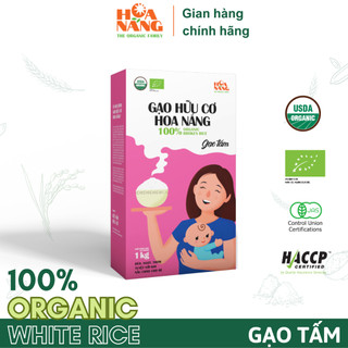 Gạo tấm Hữu Cơ Hoa Nắng - Hộp 1 kg Date Mới Nhất - Dùng nấu cháo, nấu cơm cho bé ăn dặm