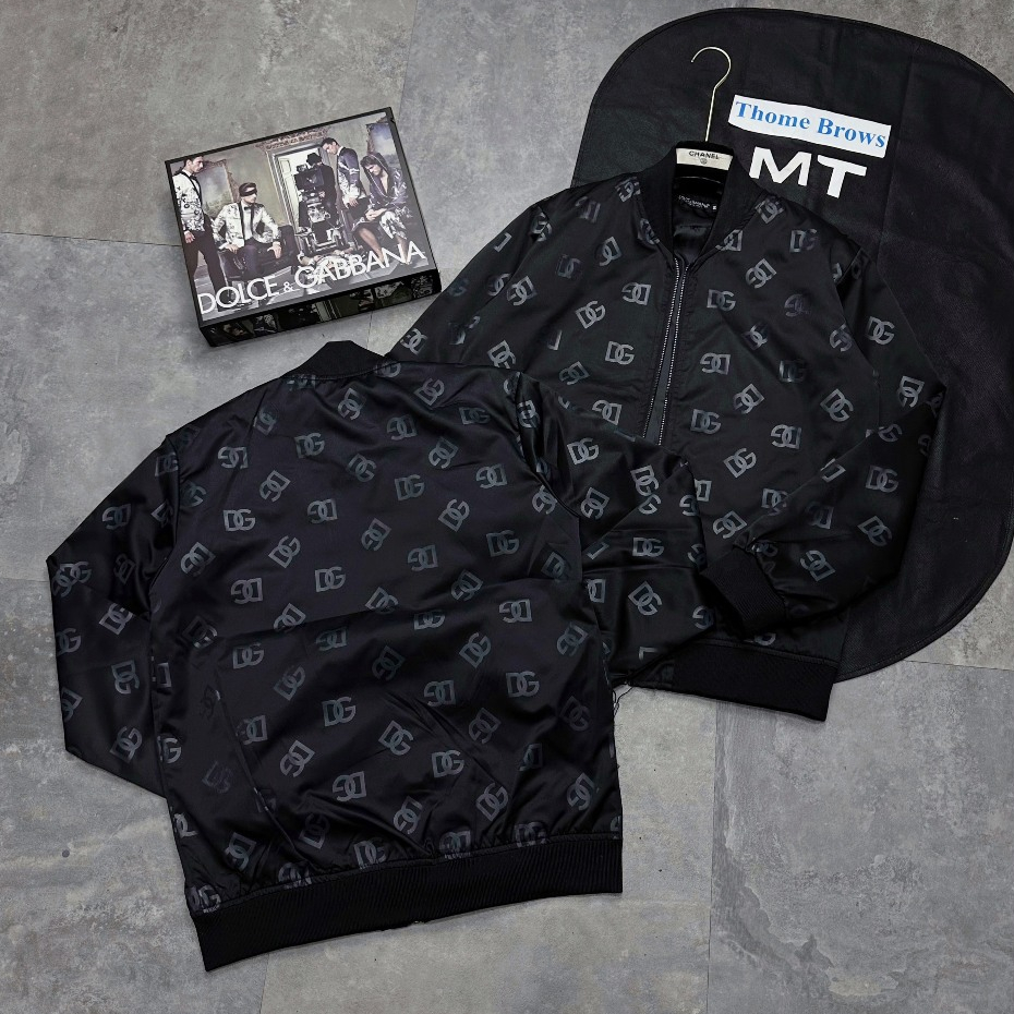 Áo Khoác Bomber Nam Đê Gờ In Logo Toàn Thân Siêu Đẹp - Áo Khoác Nam Bomber Đê Gờ Cao Cấp