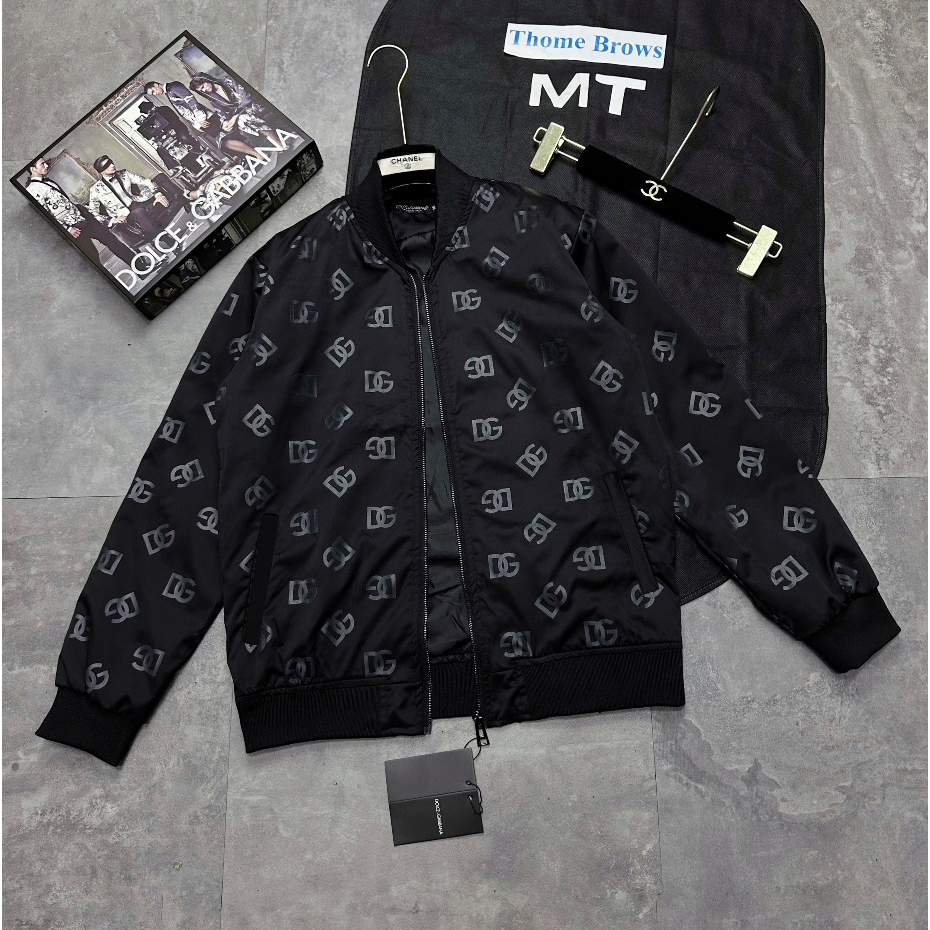 Áo Khoác Bomber Nam Đê Gờ In Logo Toàn Thân Siêu Đẹp - Áo Khoác Nam Bomber Đê Gờ Cao Cấp