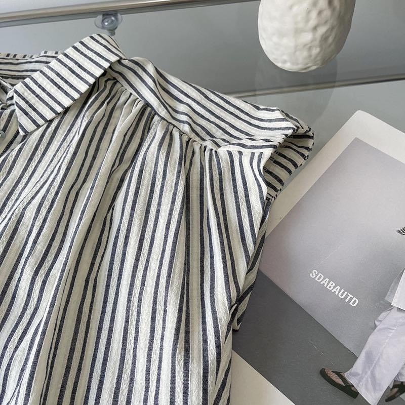 Áo sơ mi kẻ sọc , áo sơ mi VGU cúp tay hến chất liệu cotton mặc đi chơi đi làm