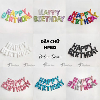 Bóng chữ Happy Birthday trang trí sinh nhật