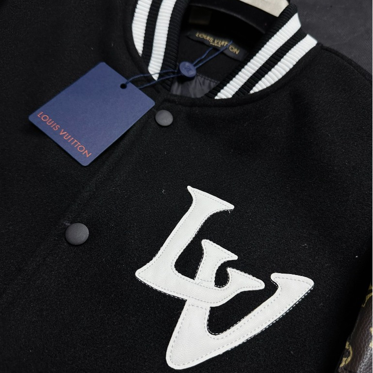 Áo Khoác Bomber Nam Lờ Vê Tay Da Thêu Viền Siêu Đẹp - Áo Khoác Bomber Nam  Cao Cấp