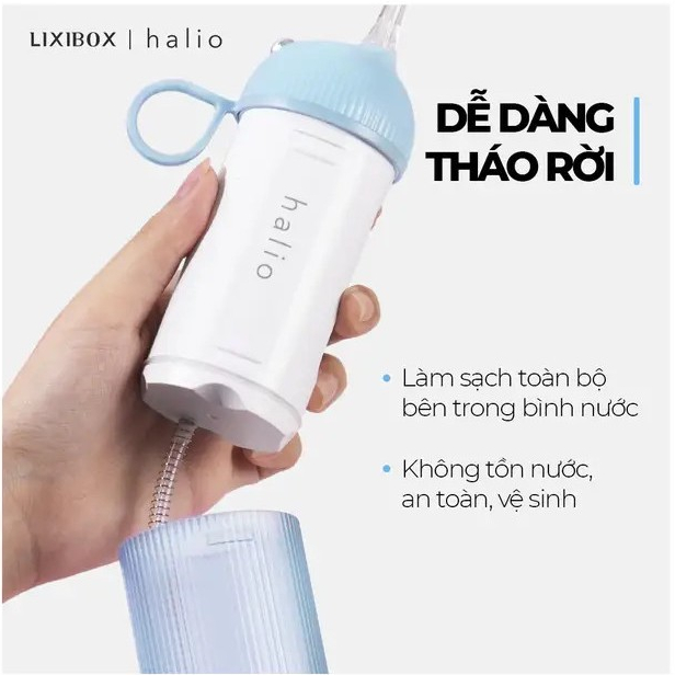 Máy tăm nước Halio UltraClean Oral Irrigator 3 chế độ nhỏ gọn bỏ túi Blue